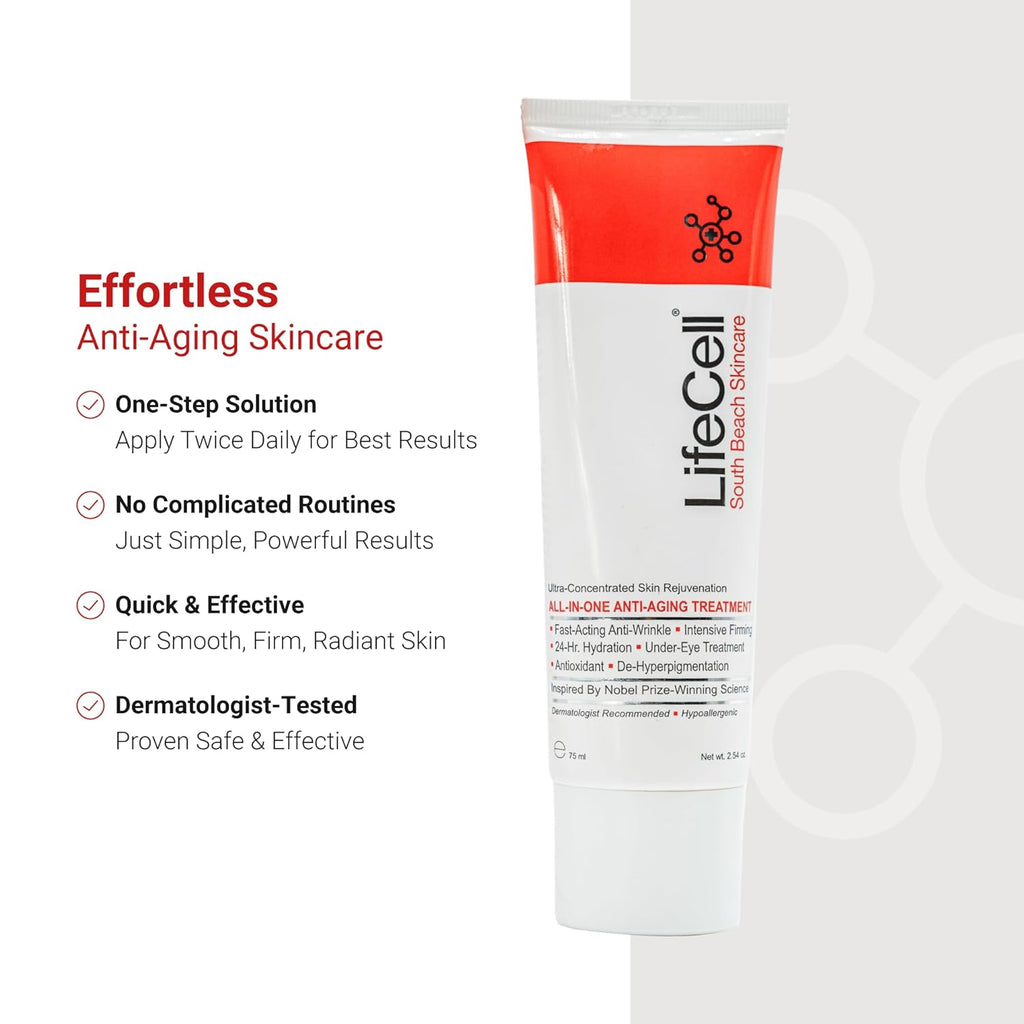 LifeCell All-In-One Anti-Aging Cream (75ml / 2.54oz) - (Double Pack)